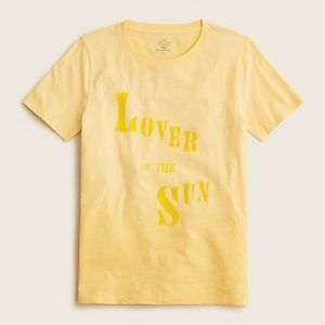J Crew Lover of the Sun T-shirt Vintage Cotton Yellow Marigold Blossom